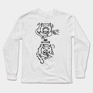 Meow's Daily Life-Ailurophile's Counterattack-Finger1 Long Sleeve T-Shirt